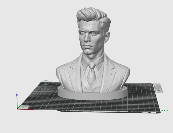 Modern Businessman Bust STL File – Gentleman Statue for 3D Printing and Office Decor