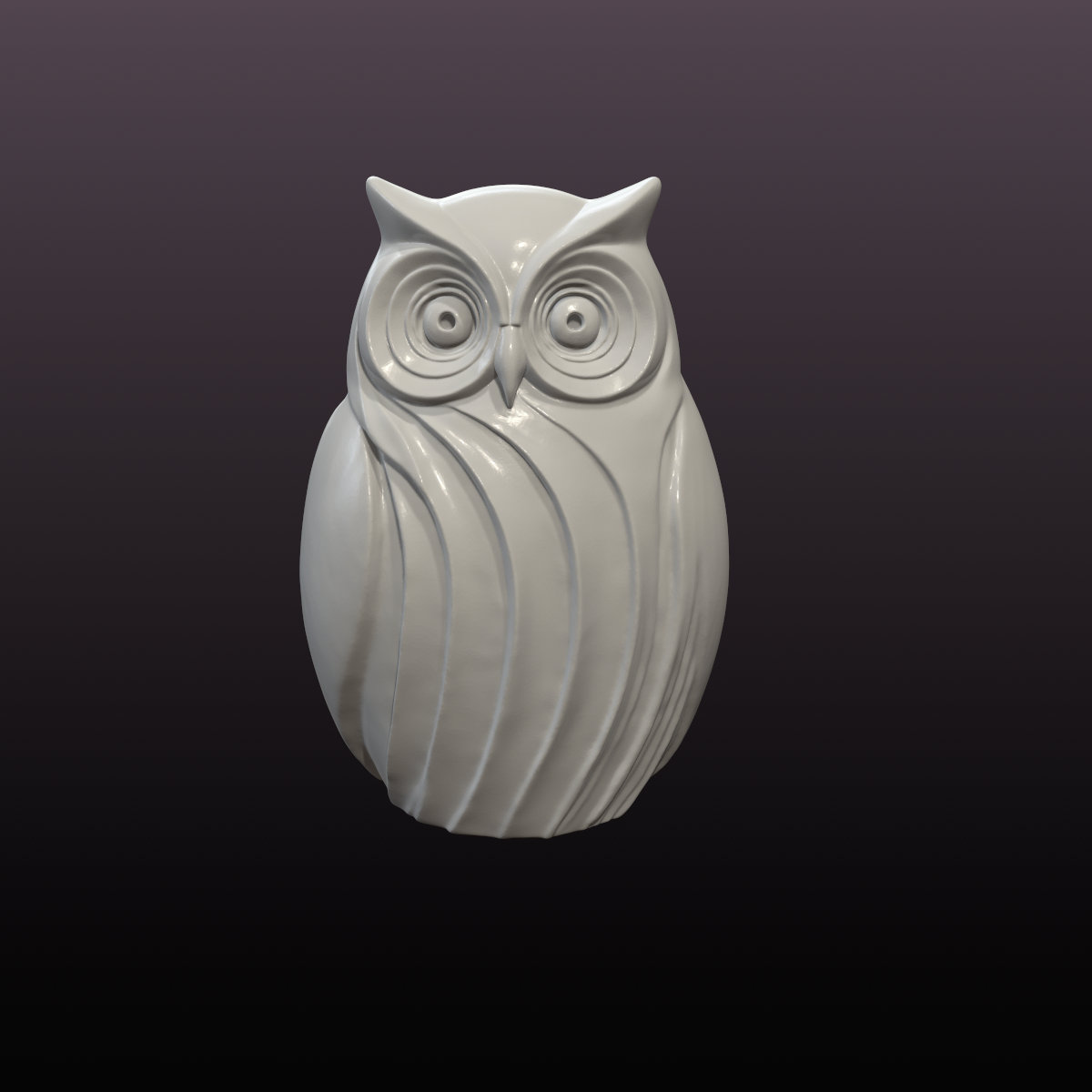 Modern Owl Statue STL File – Decorative 3D Printable Owl Sculpture