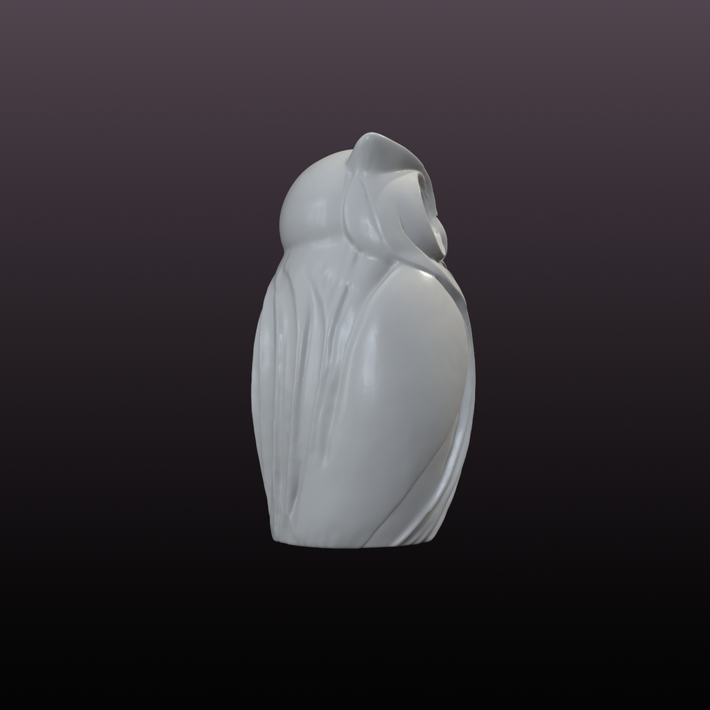 Modern Owl Statue STL File – Decorative 3D Printable Owl Sculpture