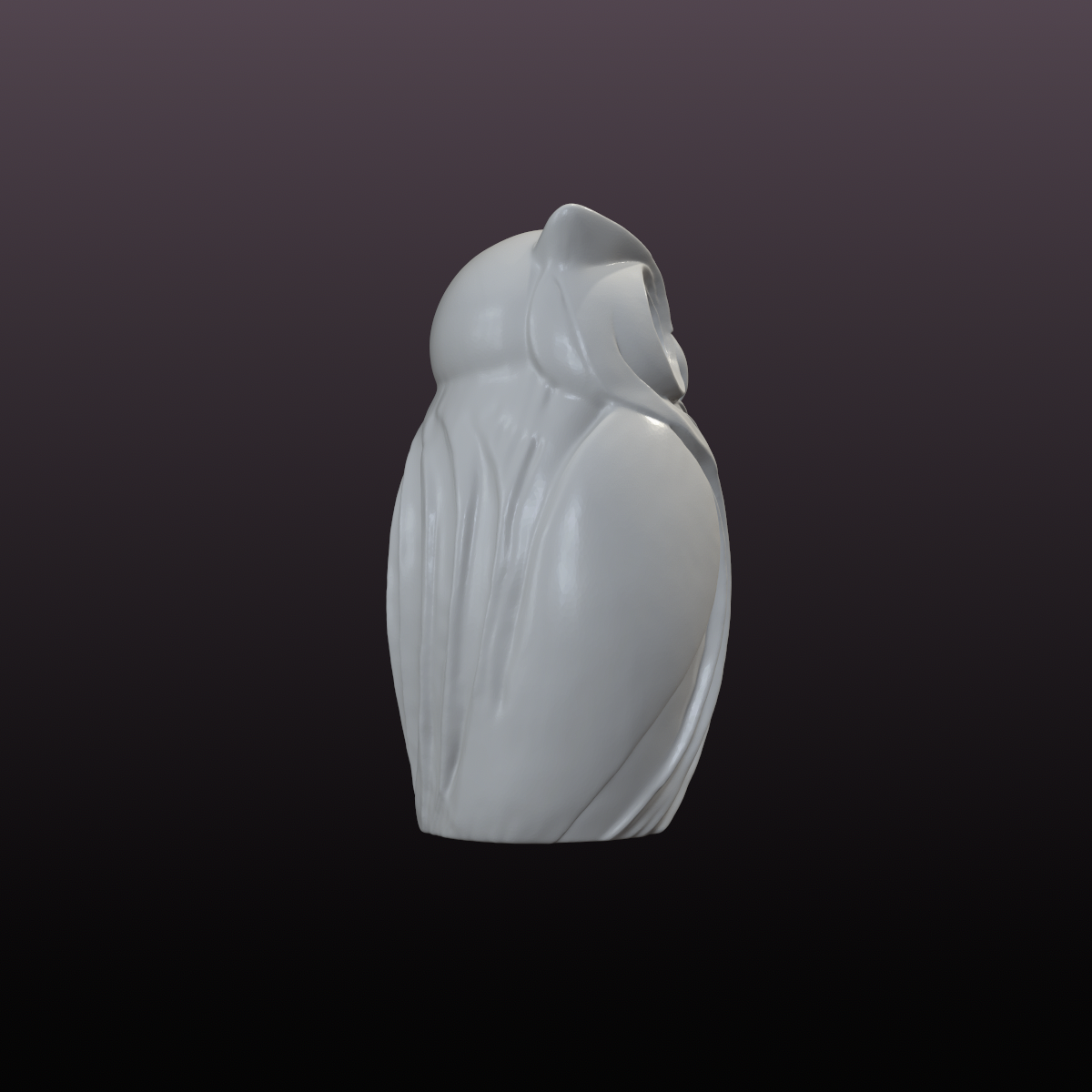 Modern Owl Statue STL File – Decorative 3D Printable Owl Sculpture