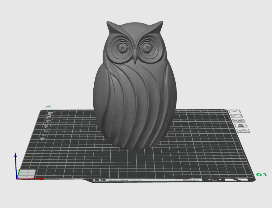 Modern Owl Statue STL File – Decorative 3D Printable Owl Sculpture