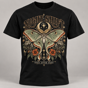 Night Shift Luna Moth PNG – Celestial Floral Apparel Design with Commercial Use