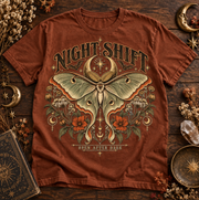 Night Shift Luna Moth PNG – Celestial Floral Apparel Design with Commercial Use