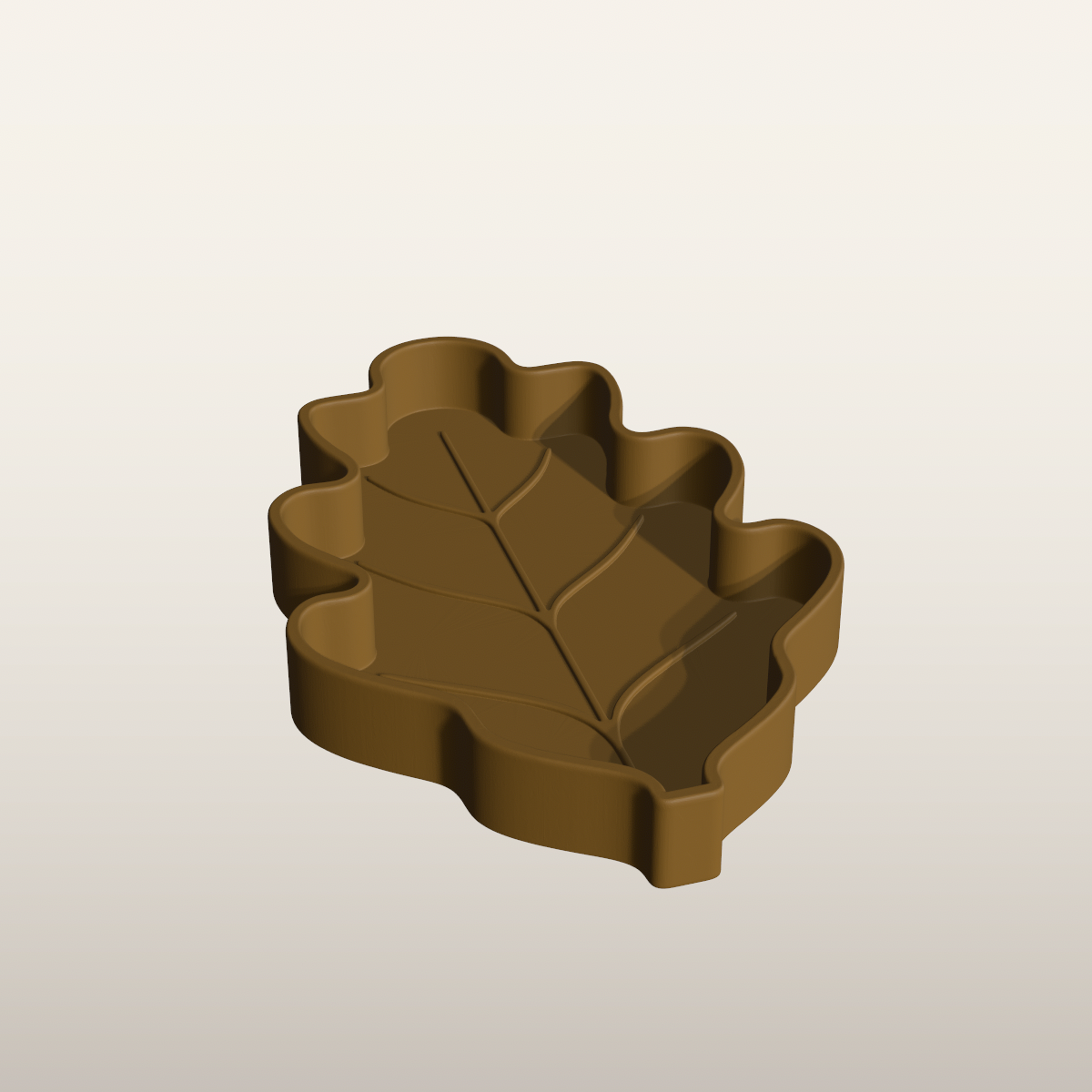 Oak Leaf Tray STL File – Fall Decor Catchall Dish, Jewelry Holder & Autumn 3D Print