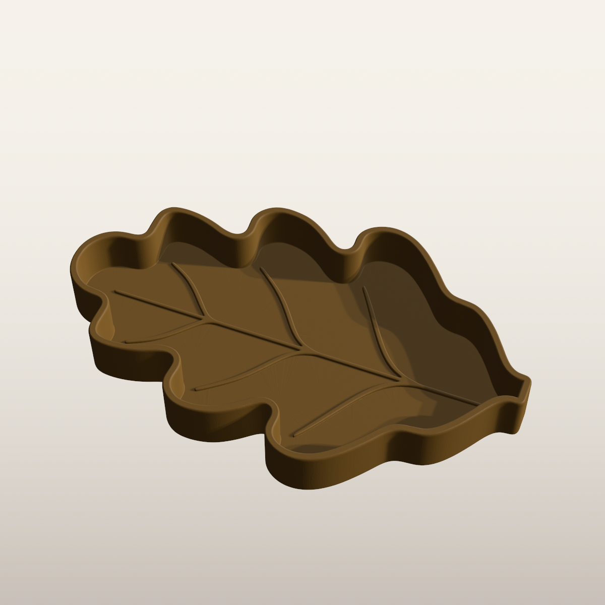 Oak Leaf Tray STL File – Fall Decor Catchall Dish, Jewelry Holder & Autumn 3D Print