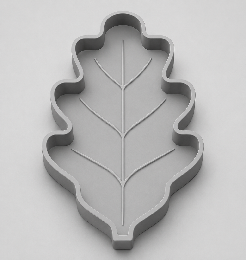 Oak Leaf Tray STL File – Fall Decor Catchall Dish, Jewelry Holder & Autumn 3D Print