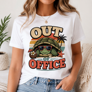 Out of Office Turtle PNG Design – Funny Vacation Shirt Sublimation Print File