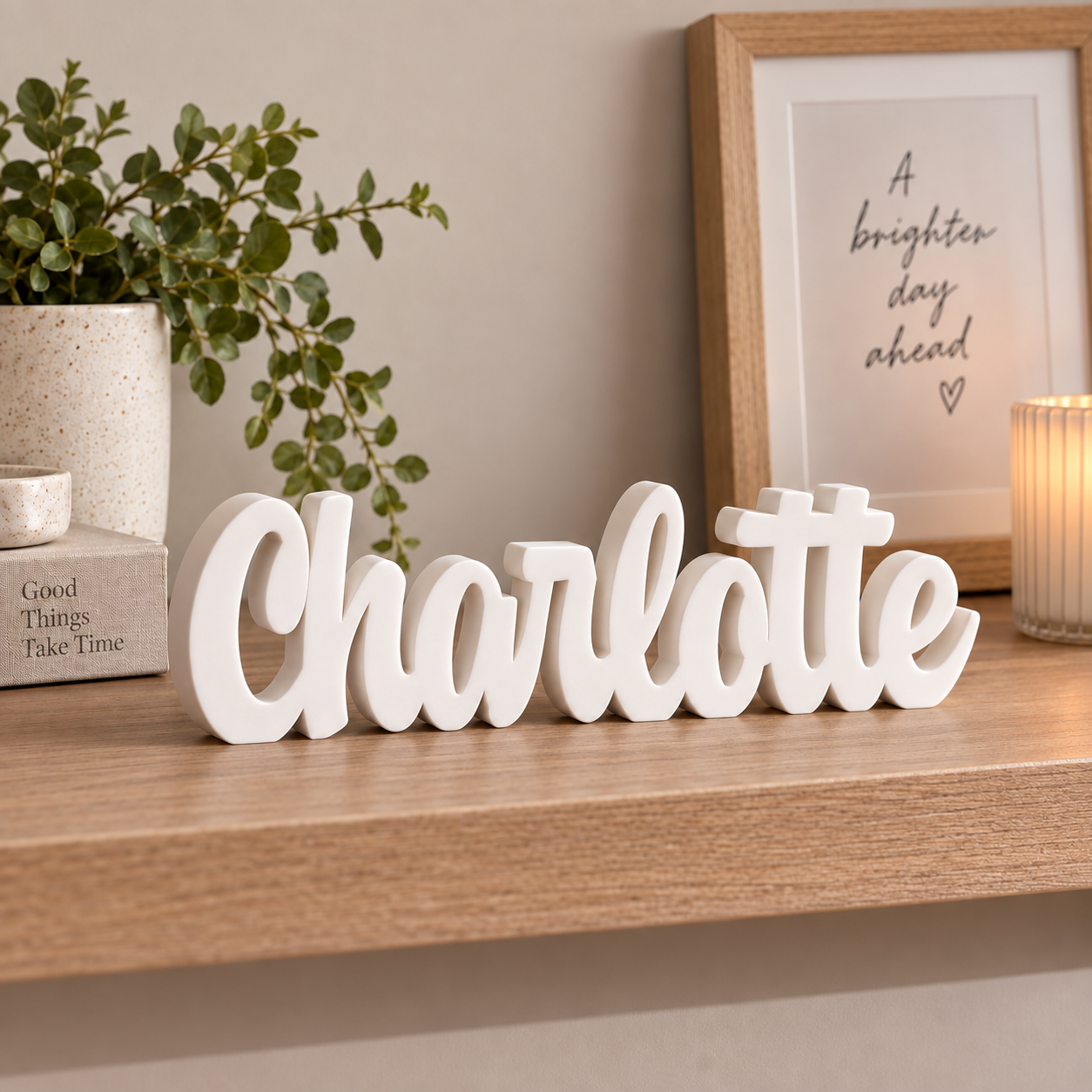 Personalized 3D Printed Name Sign – Custom Freestanding Nursery, Bedroom and Shelf Decor Secondary image