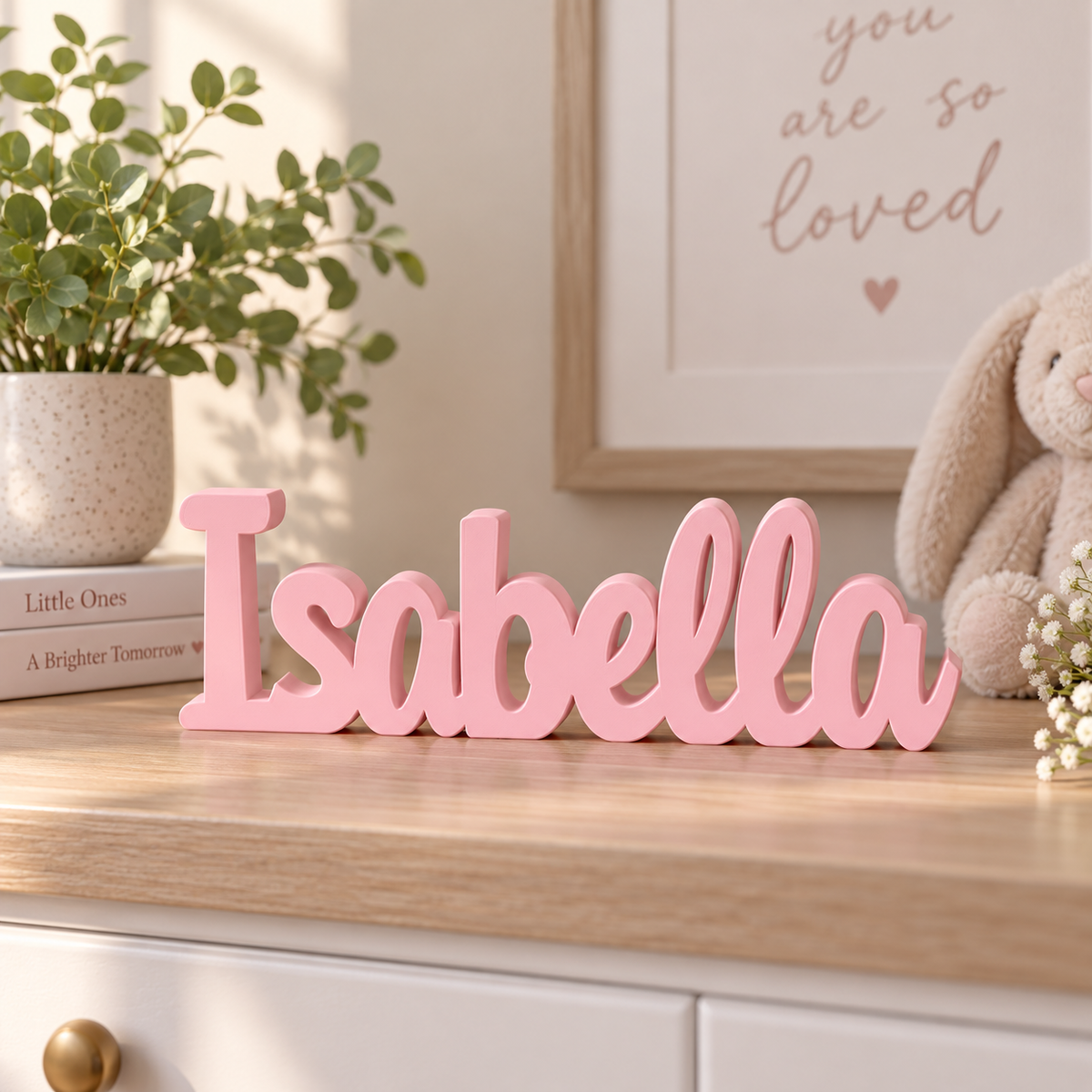 Personalized 3D Printed Name Sign – Custom Freestanding Nursery, Bedroom and Shelf Decor Main image