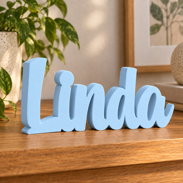 Personalized 3D Printed Name Sign – Custom Freestanding Nursery, Bedroom and Shelf Decor