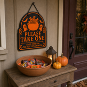 Please Take One Halloween Candy Sign STL and Height-Colored 3MF