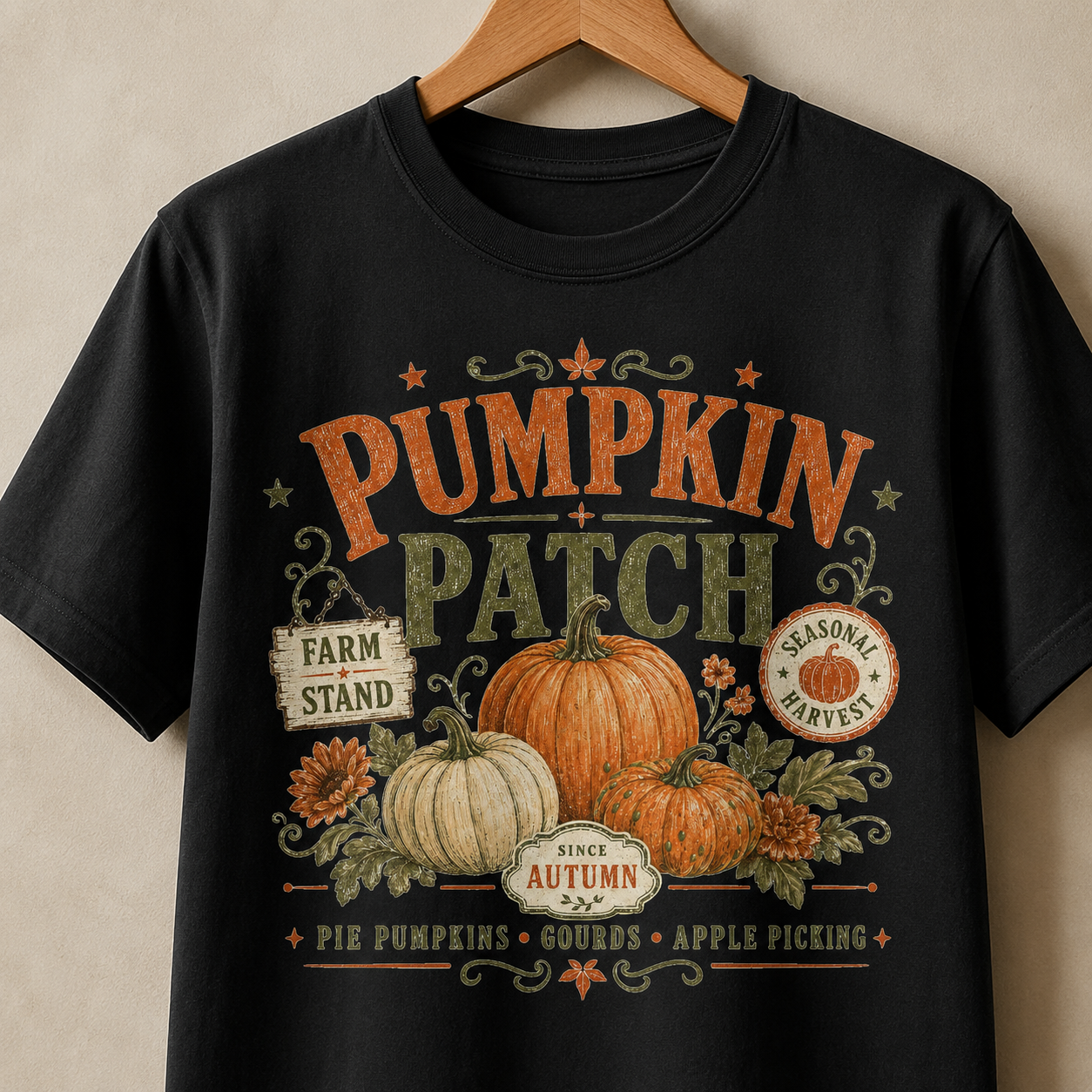 Vintage Pumpkin Patch PNG Shirt Design | Fall Sublimation Graphic for Autumn Shirts, Sweatshirts & DTF Transfers Secondary image