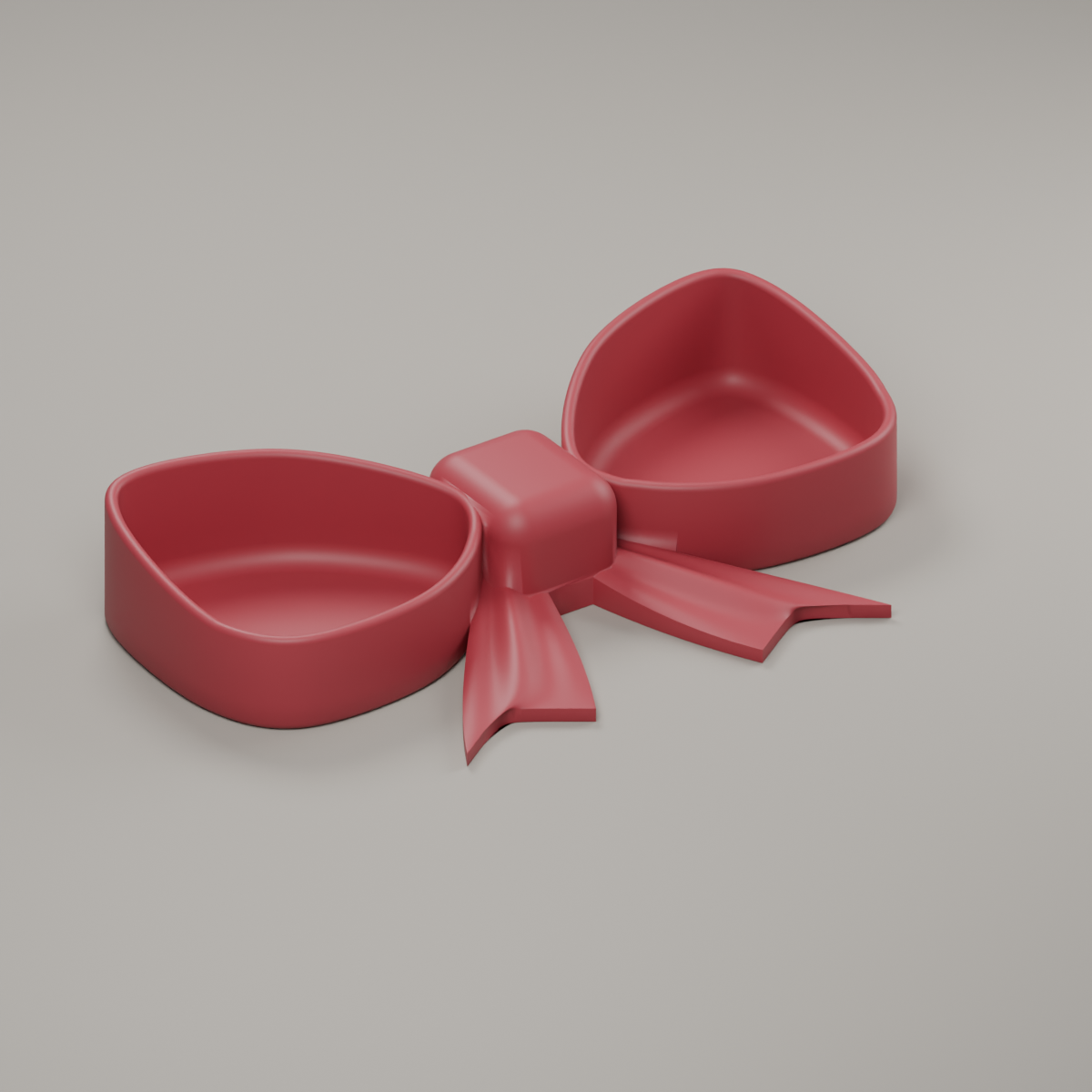 Ribbon Bow Tray STL – Support-Free Jewelry and Trinket Organizer