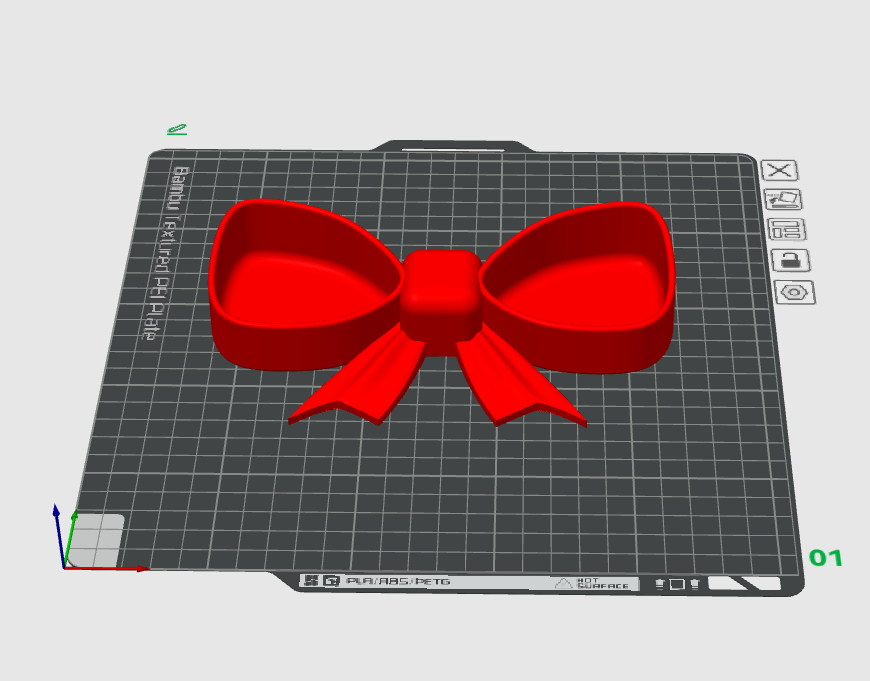 Ribbon Bow Tray STL – Support-Free Jewelry and Trinket Organizer