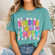 Running on Empty PNG Design – Colorful Funny Mom Shirt Sublimation File