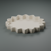 Scalloped Catchall Tray STL – Modern Jewelry Dish and Vanity Organizer 3D Print File