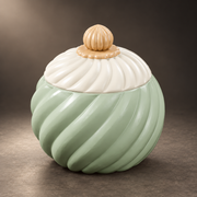 Spiral Christmas Bauble Jar STL – Decorative Lidded Holiday Storage Container
