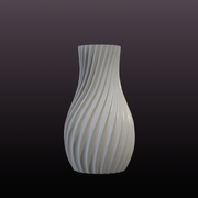 Spiral Vase STL File – Modern Ribbed Home Decor 3D Print Model