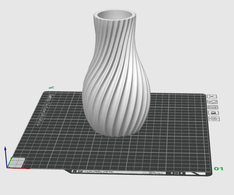 Spiral Vase STL File – Modern Ribbed Home Decor 3D Print Model