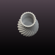 Spiral Vase STL File – Modern Ribbed Home Decor 3D Print Model