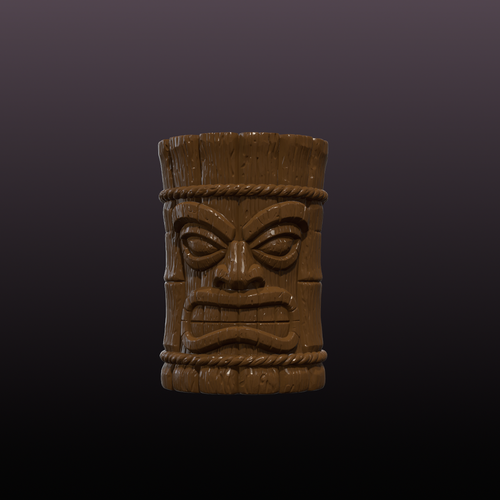 Tiki LED Candle Holder STL File – Tropical Totem Tealight Stand for 3D Printing