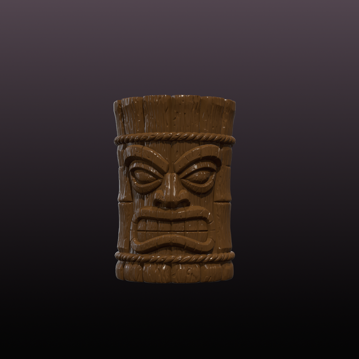 Tiki LED Candle Holder STL File – Tropical Totem Tealight Stand for 3D Printing
