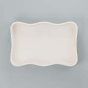 Wavy Rectangle Tray STL File – 3D Printable Jewelry and Catchall Organizer