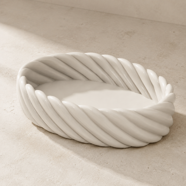 Twisted Rope Catchall Tray STL File – Oval Jewelry Dish and 3D Printable Organizer