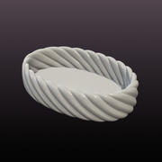 Twisted Rope Catchall Tray STL File – Oval Jewelry Dish and 3D Printable Organizer