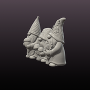 Autumn Woodland Gnome STL Bundle – 3 Garden Gnome 3D Print Files
