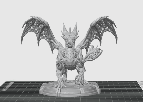 Ornate Fantasy Dragon – STL File for 3D Printing