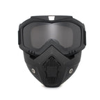 Motorcycle & Snowboard Goggles with Detachable Face Mask