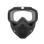 Motorcycle & Snowboard Goggles with Detachable Face Mask