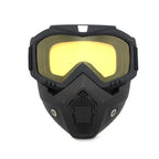 Motorcycle & Snowboard Goggles with Detachable Face Mask