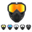 Motorcycle & Snowboard Goggles with Detachable Face Mask