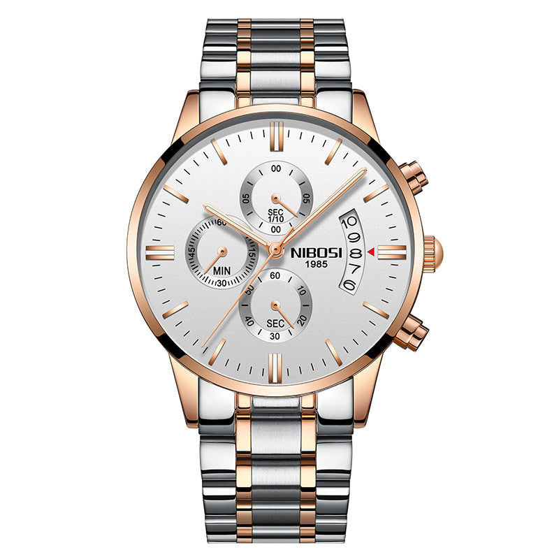 Men's Chronograph Business Watch – Luxury Analog Quartz Waterproof