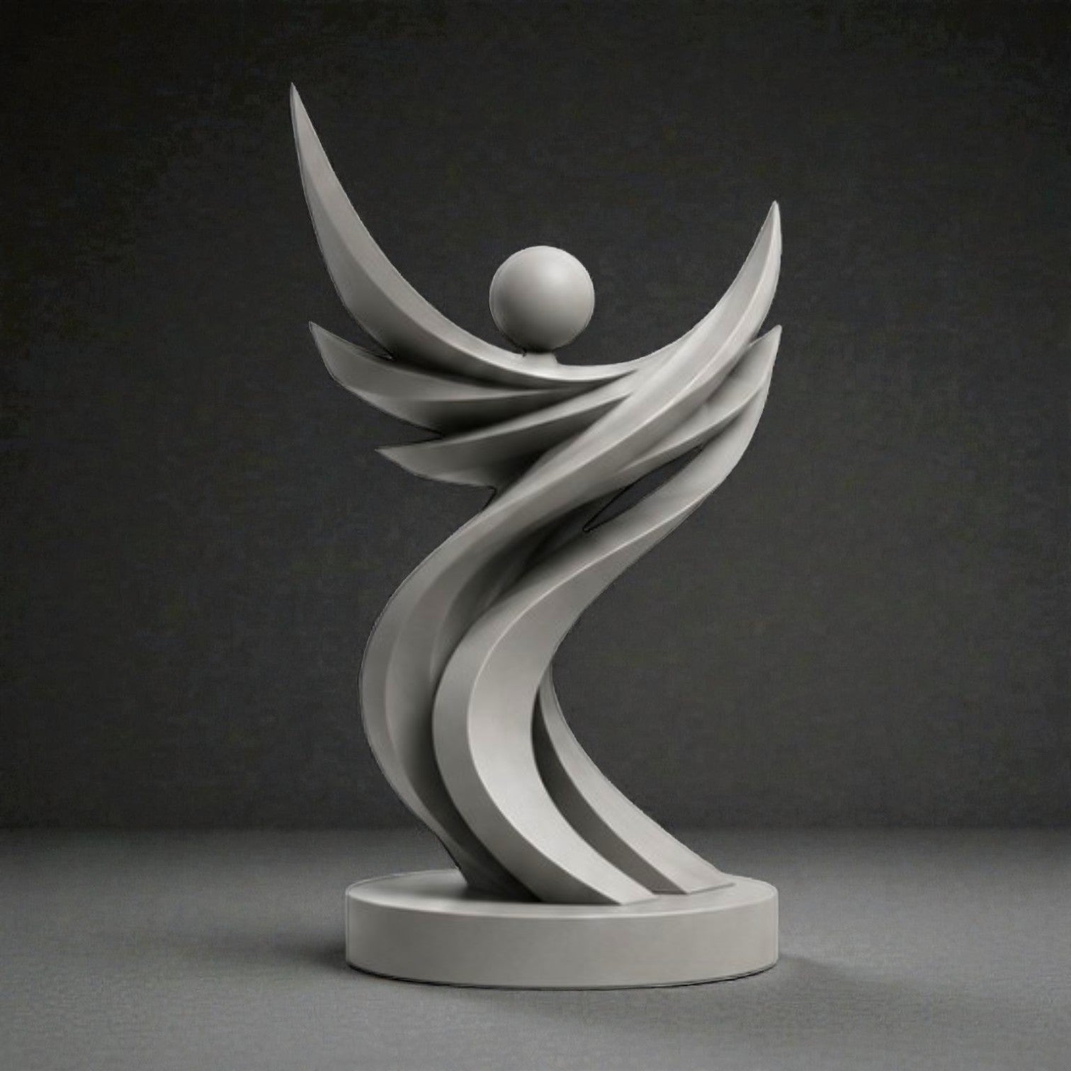 Abstract Freedom Sculpture STL – Modern Minimalist Decor 3D Print - Flowing Art Statue STL Main image