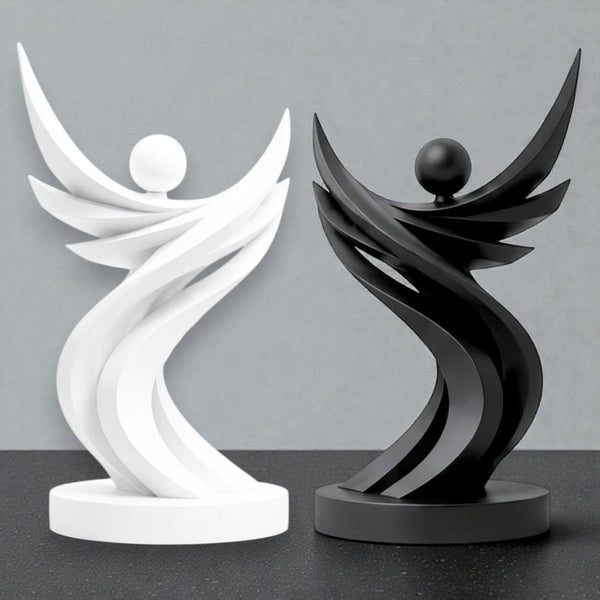 Abstract Freedom Sculpture STL – Modern Minimalist Decor 3D Print - Flowing Art Statue STL