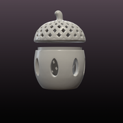 Acorn LED Tealight Holder STL – Support-Free Autumn Lantern 3D Print File