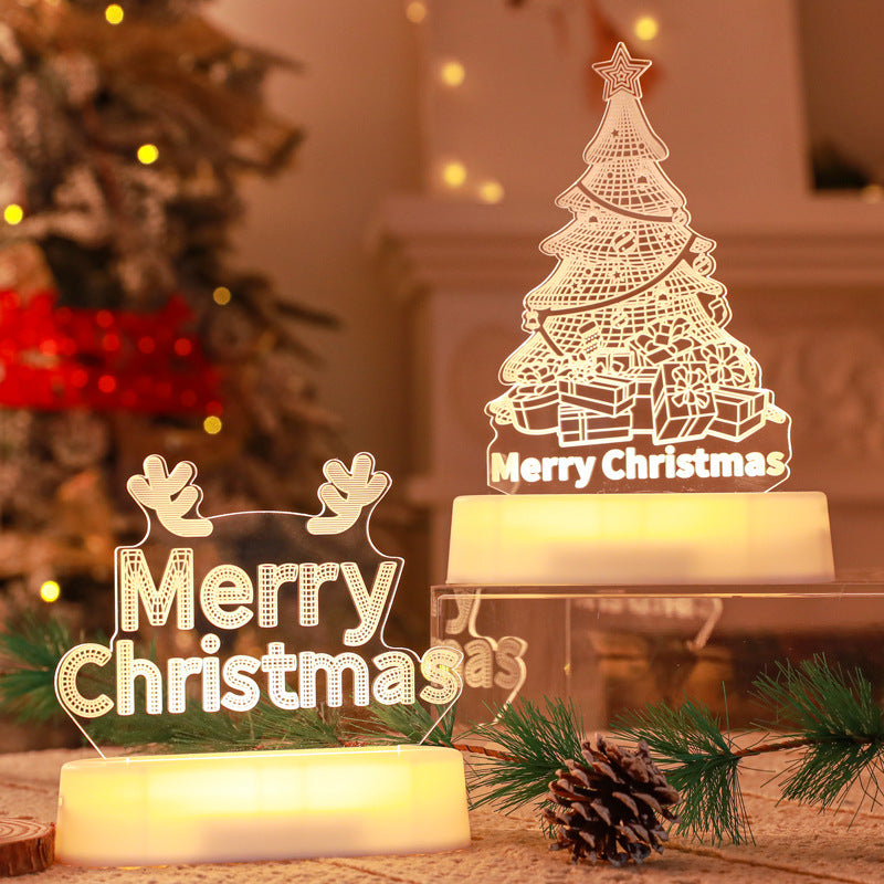 3D Acrylic LED Night Light | Christmas & Valentine’s Decorative Lamp Main image