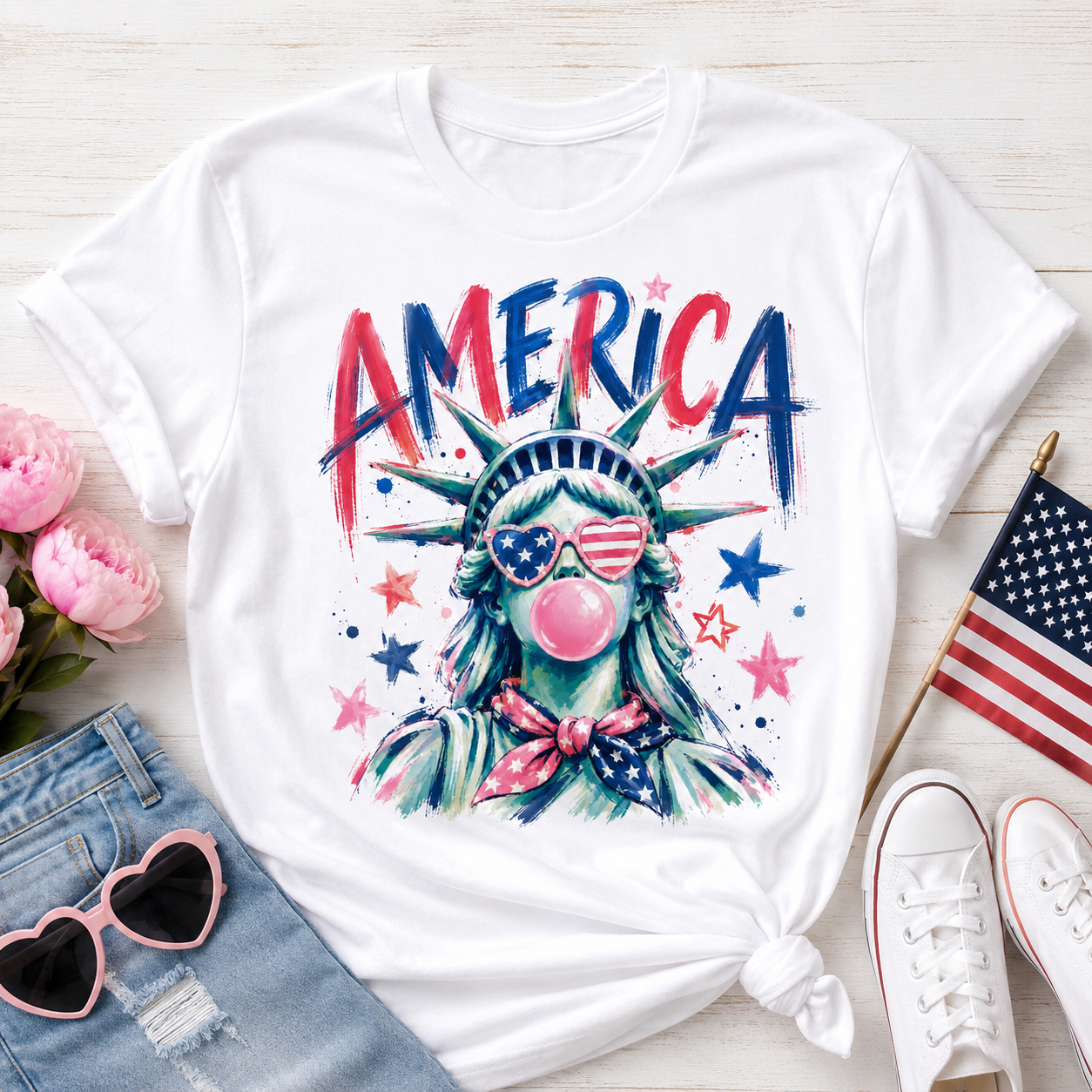 America PNG File | Patriotic Liberty Shirt Design Secondary image