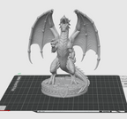 Ancient Dragon Sculpture STL File – Fantasy Dragon Statue 3D Print