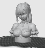 Anime Girl Bust STL – Detailed Sculpture 3D Print File - Display Model