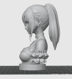 Anime Girl Bust STL – Detailed Sculpture 3D Print File - Display Model