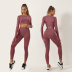Women’s Seamless Dot Knitted Yoga Set 2-Piece