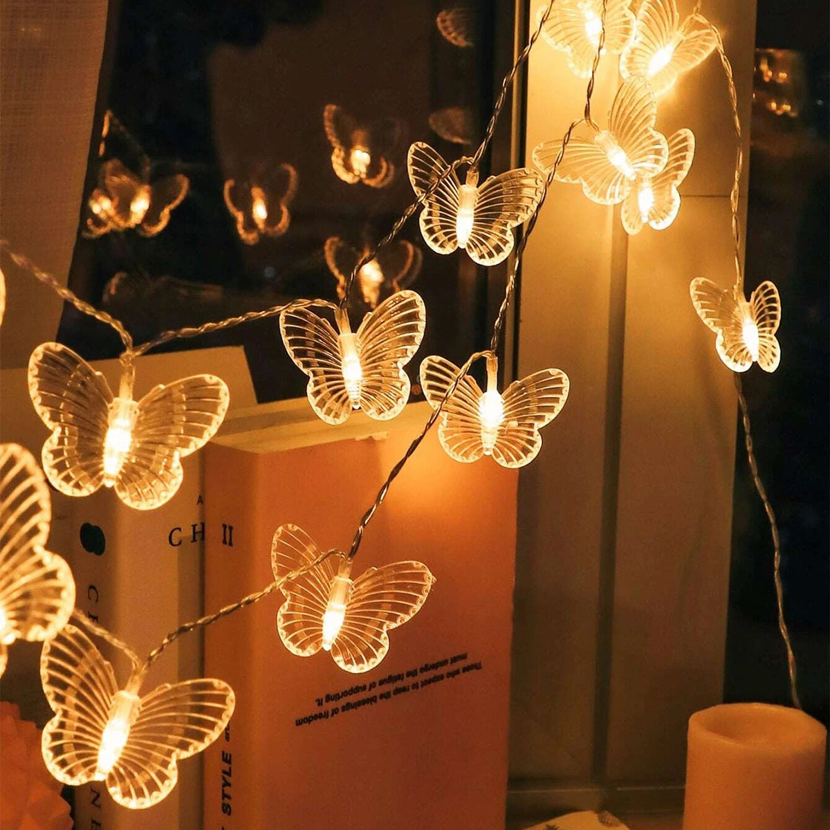 3M LED Novelty String Lights – Butterfly/Dragonfly Battery-Powered Decoration
