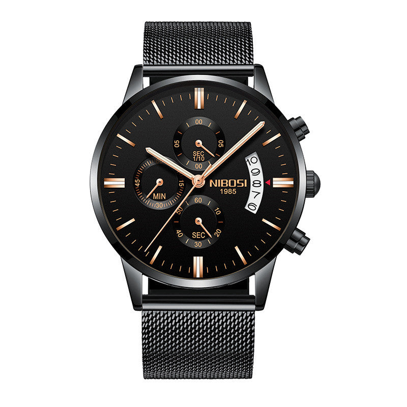 Men's Chronograph Business Watch – Luxury Analog Quartz Waterproof