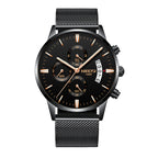 Men's Chronograph Business Watch – Luxury Analog Quartz Waterproof