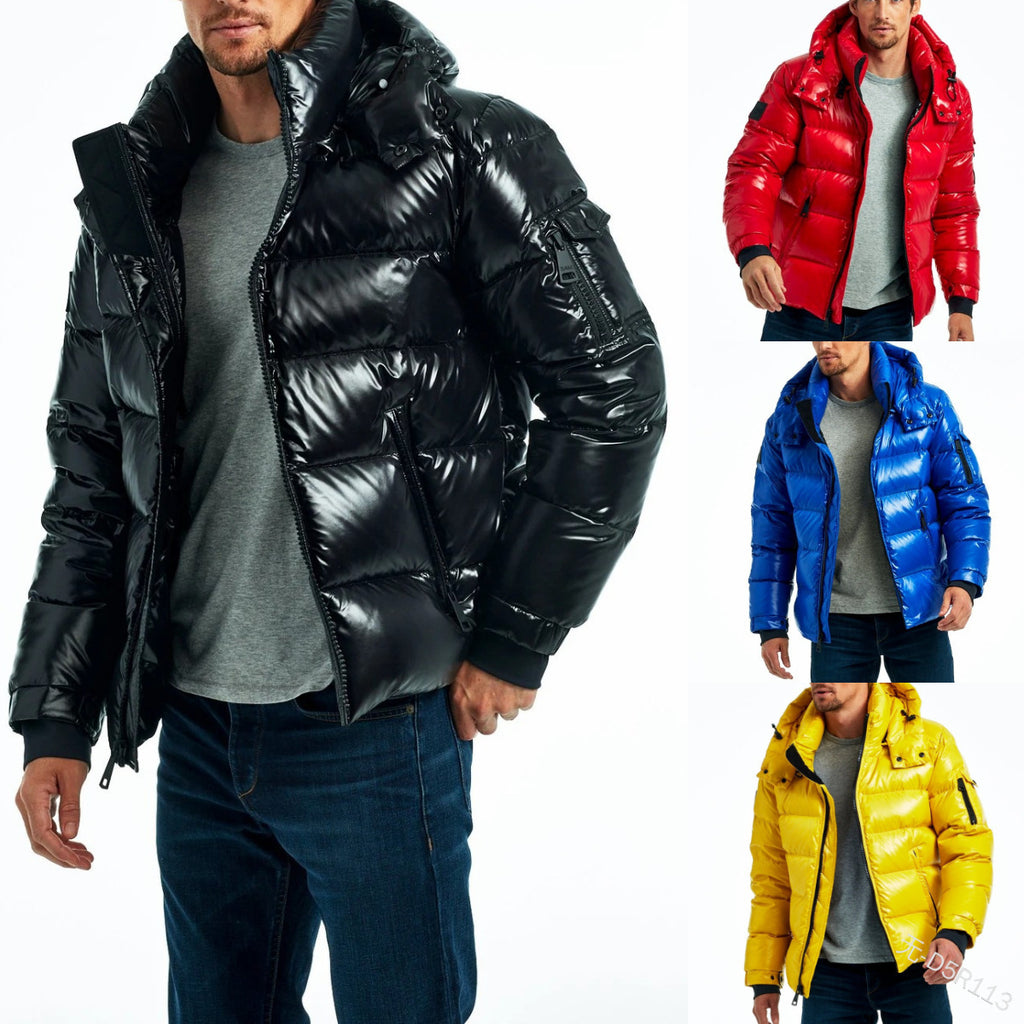 Classic Couple Short Warm Jacket | Men's Winter Padded Zip Coat