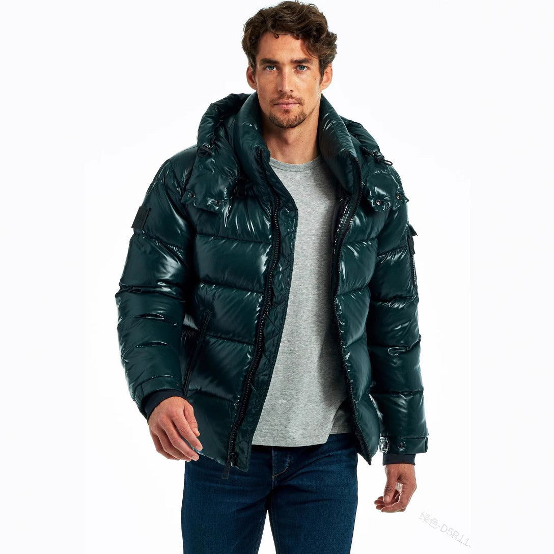 Classic Couple Short Warm Jacket | Men's Winter Padded Zip Coat